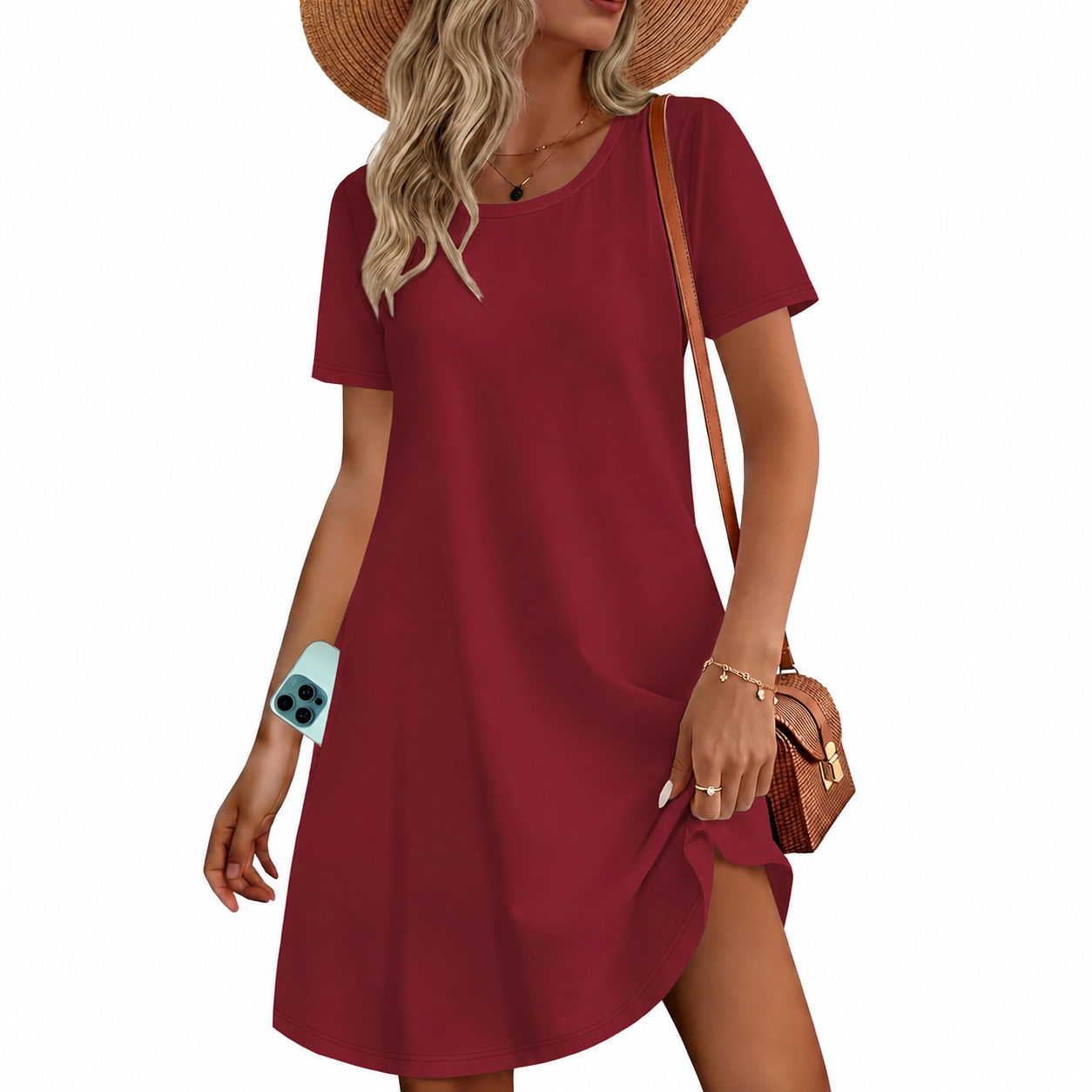 Casual Loose Short Sleeve Beach Dresses For Women
