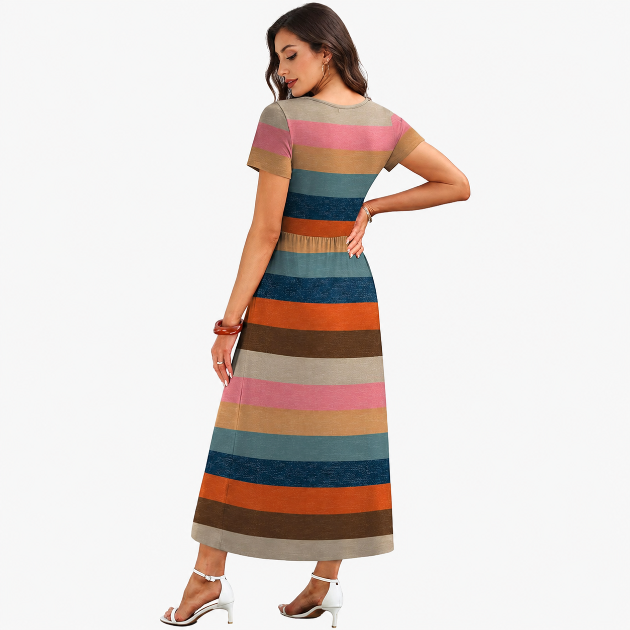 Casual Midi Beach Dresses With Pockets For Women
