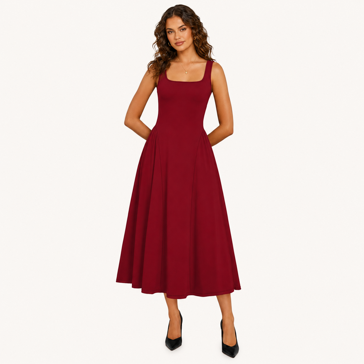 Ruffle A Line Ruched Dress Dresses For Women