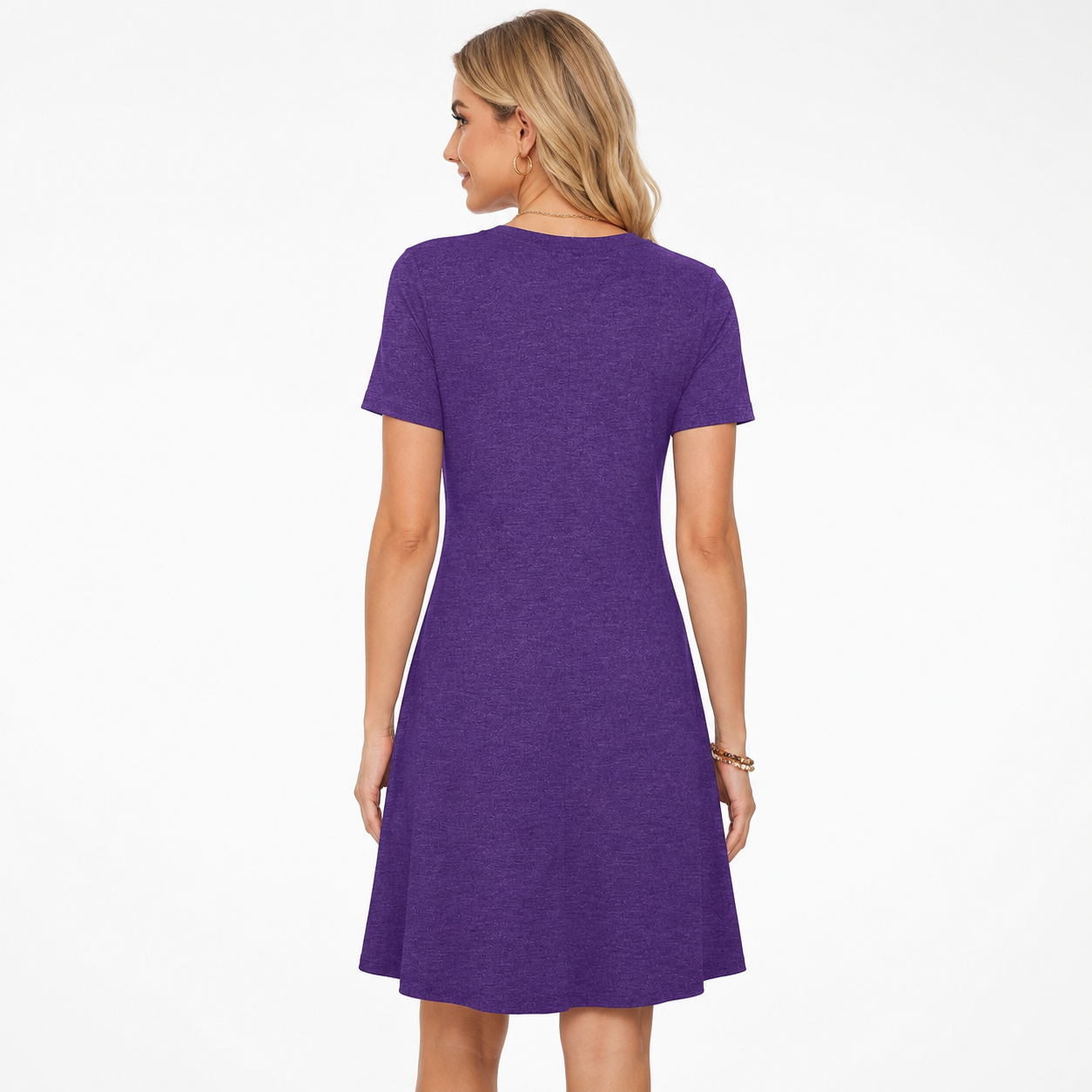 Casual Sundress Short Sleeve Beach Cover Ups For Women