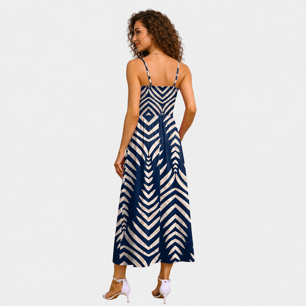 Casual Boho Spaghetti Smocked Sundress For Women