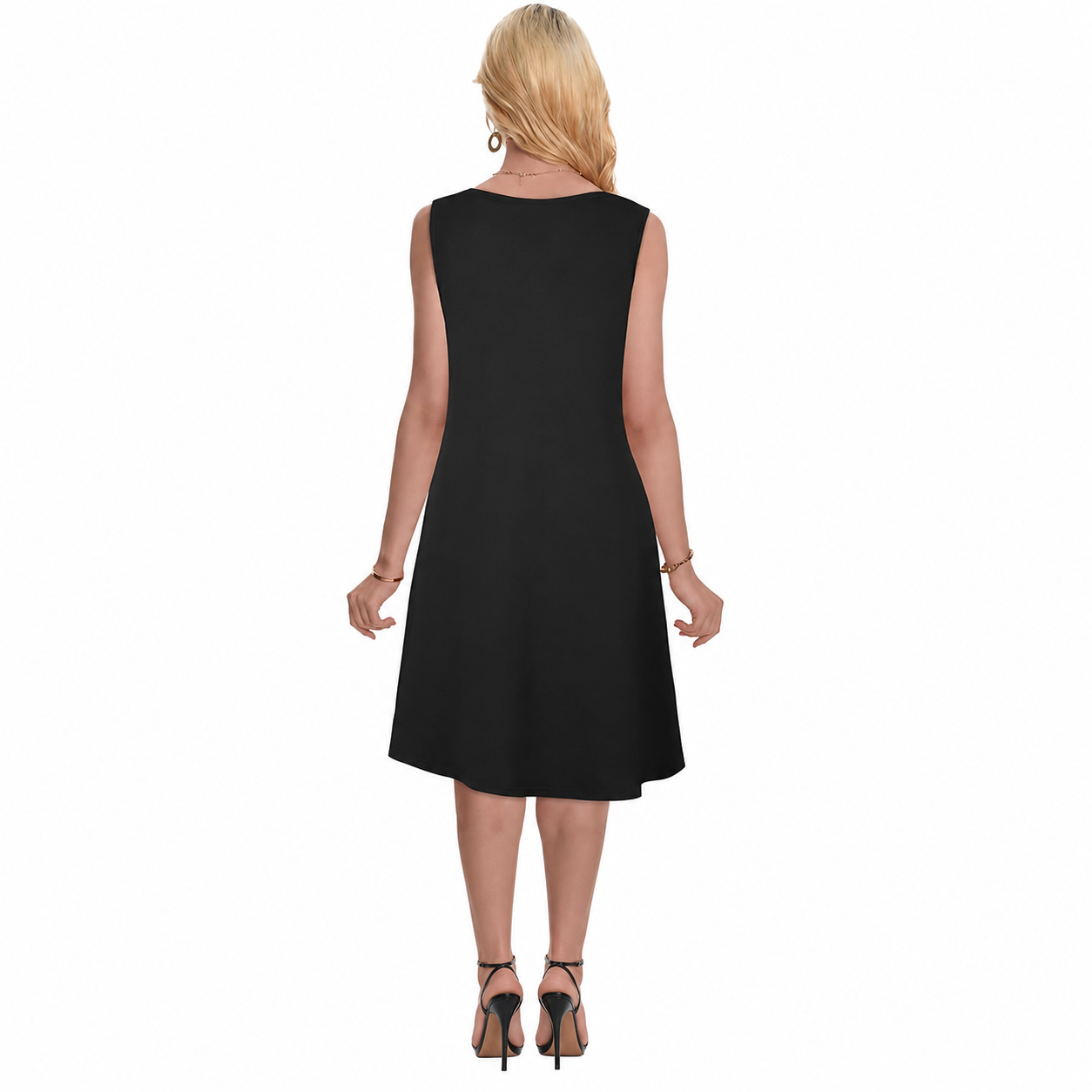 Sleeveless Boho Floral Flowy Vintage Dress For Women