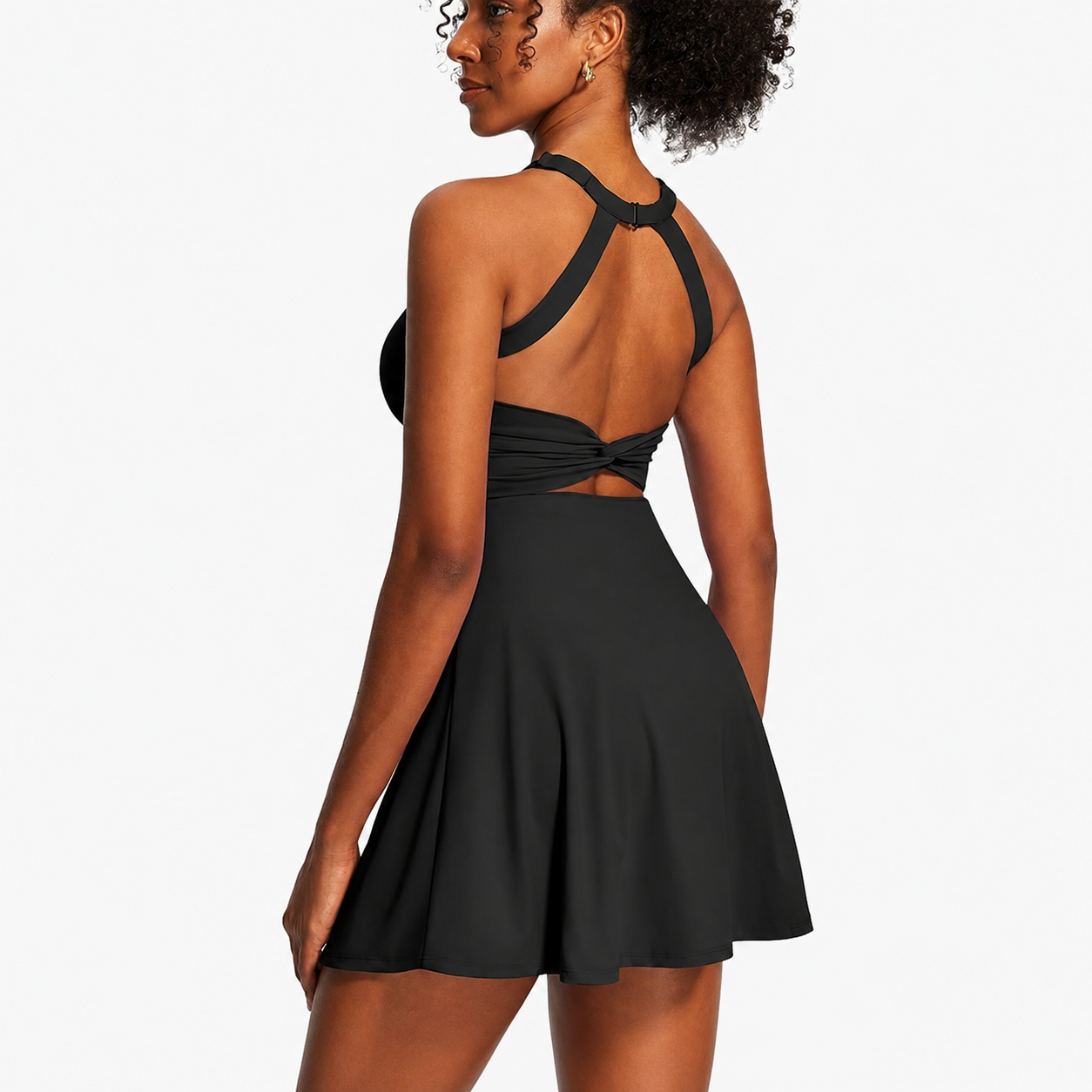 Summer Athletic Tennis Built In Shorts Bra Dress For Women
