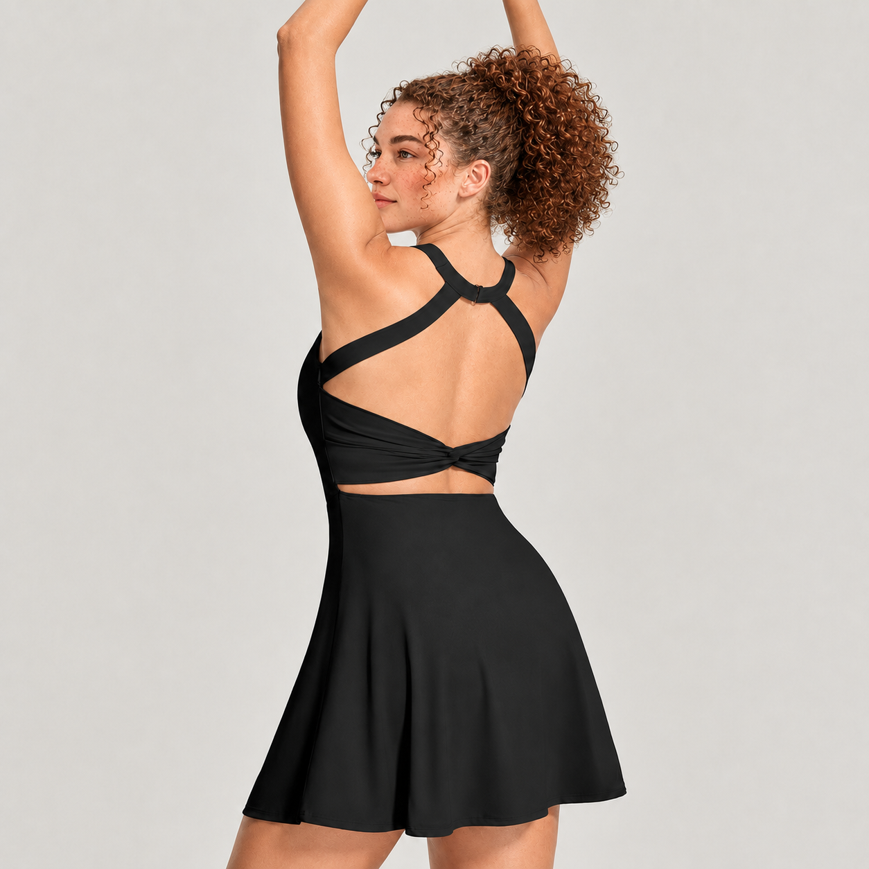 Summer Athletic Tennis Built In Shorts Bra Dress For Women