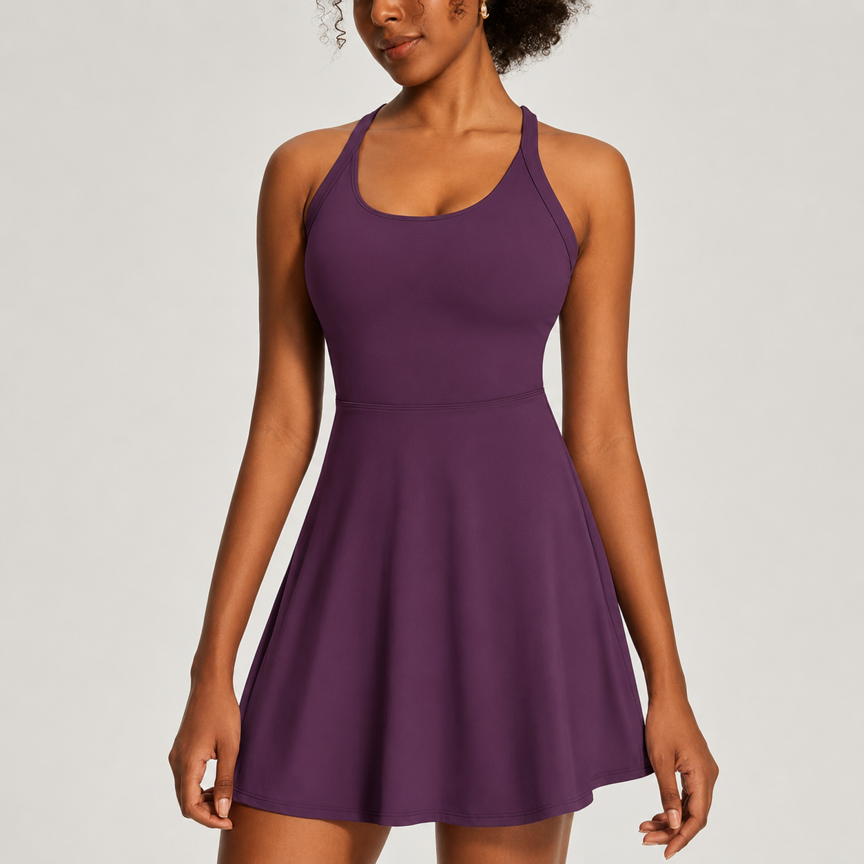 Summer Athletic Tennis Built In Shorts Bra Dress For Women