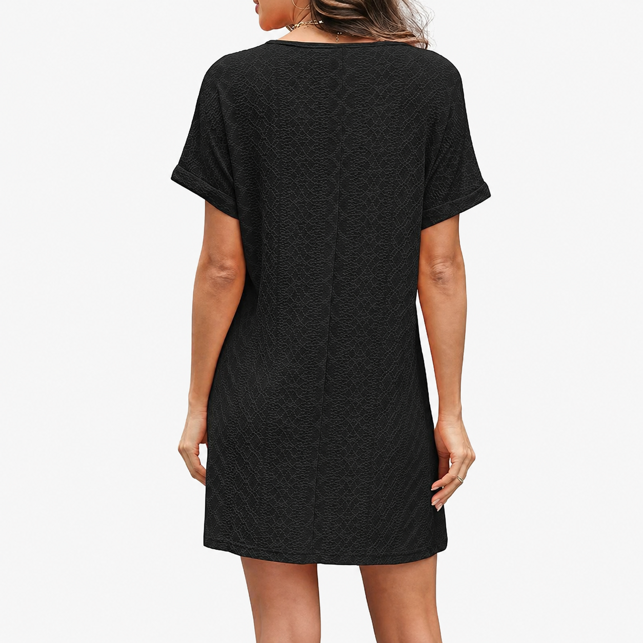 Twisted Beach Vacation Swimsuit Cover Up Short Sleeve Summer Dress For Women