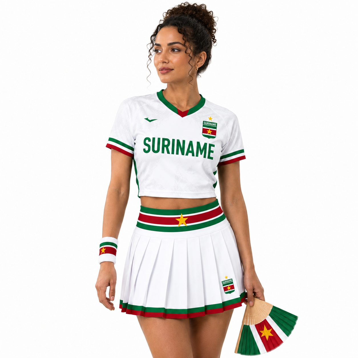 FIFA 2026 Suriname Football Themed Two Piece Skirt Set For Women