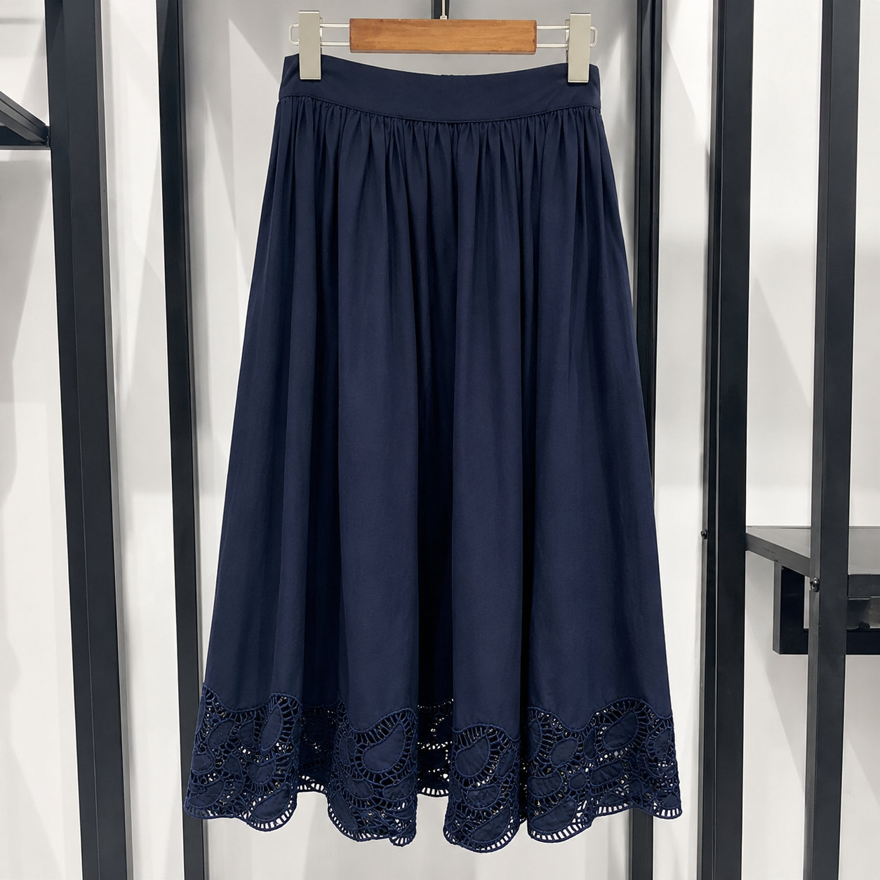 Lace Trim Sleeveless Tank Top and Midi Skirt Matching Summer Set