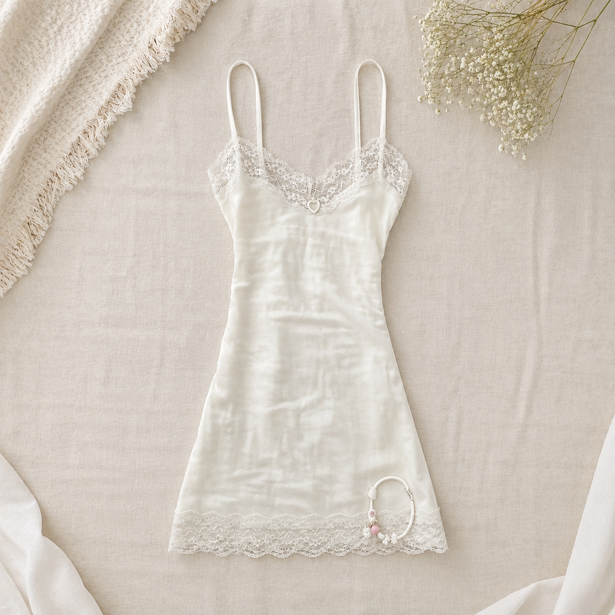 Casual Slim Fit Contrast Lace Camisole For Women