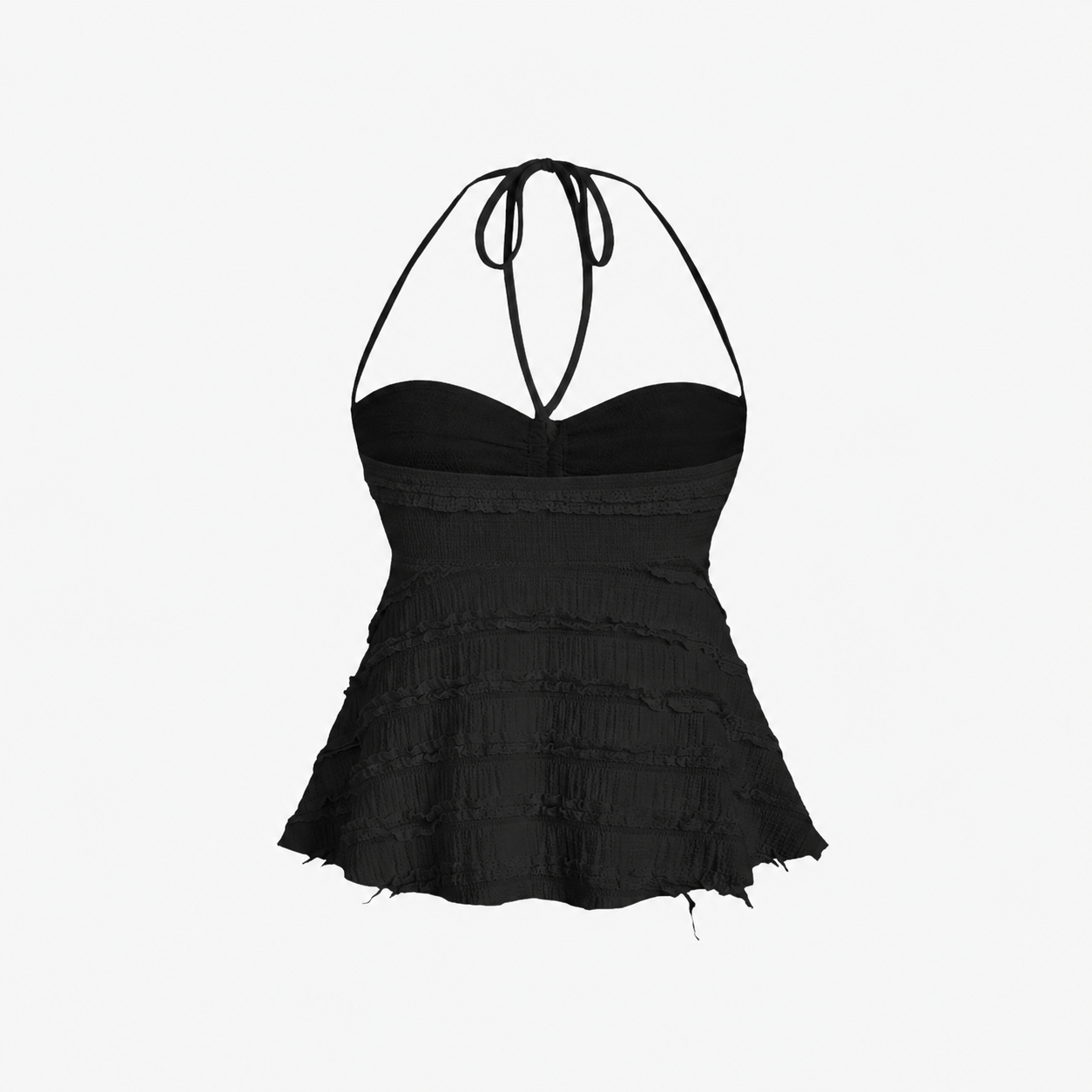 Casual Drawstring Halter Backless Tank Top For Women
