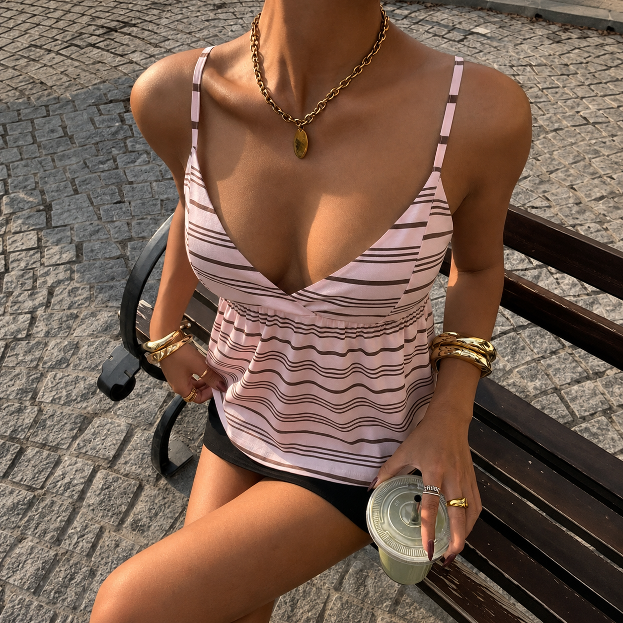 Casual Vintage Style Cami Tank Top For Women