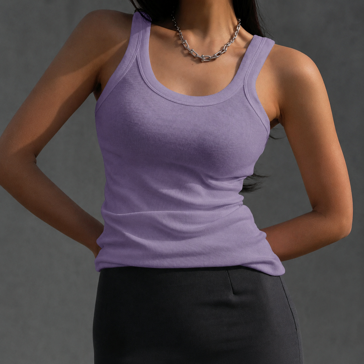 Casual Versatile Plain Tank Top For Women
