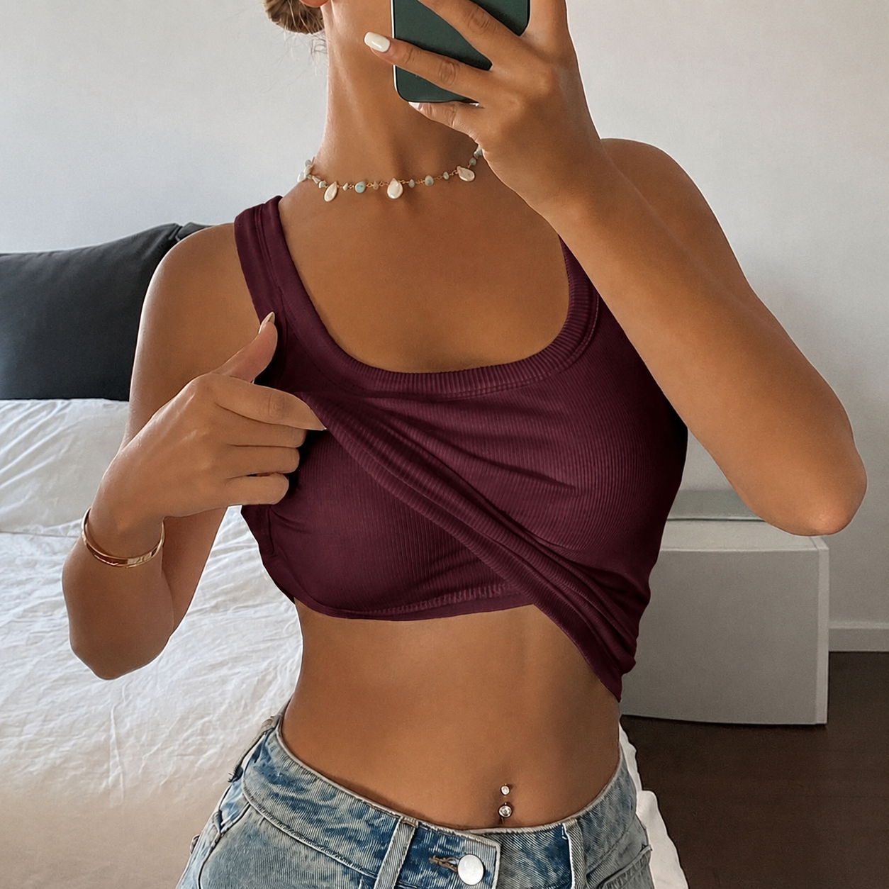 Casual Fitted Vacation Summer Tank Top For Women