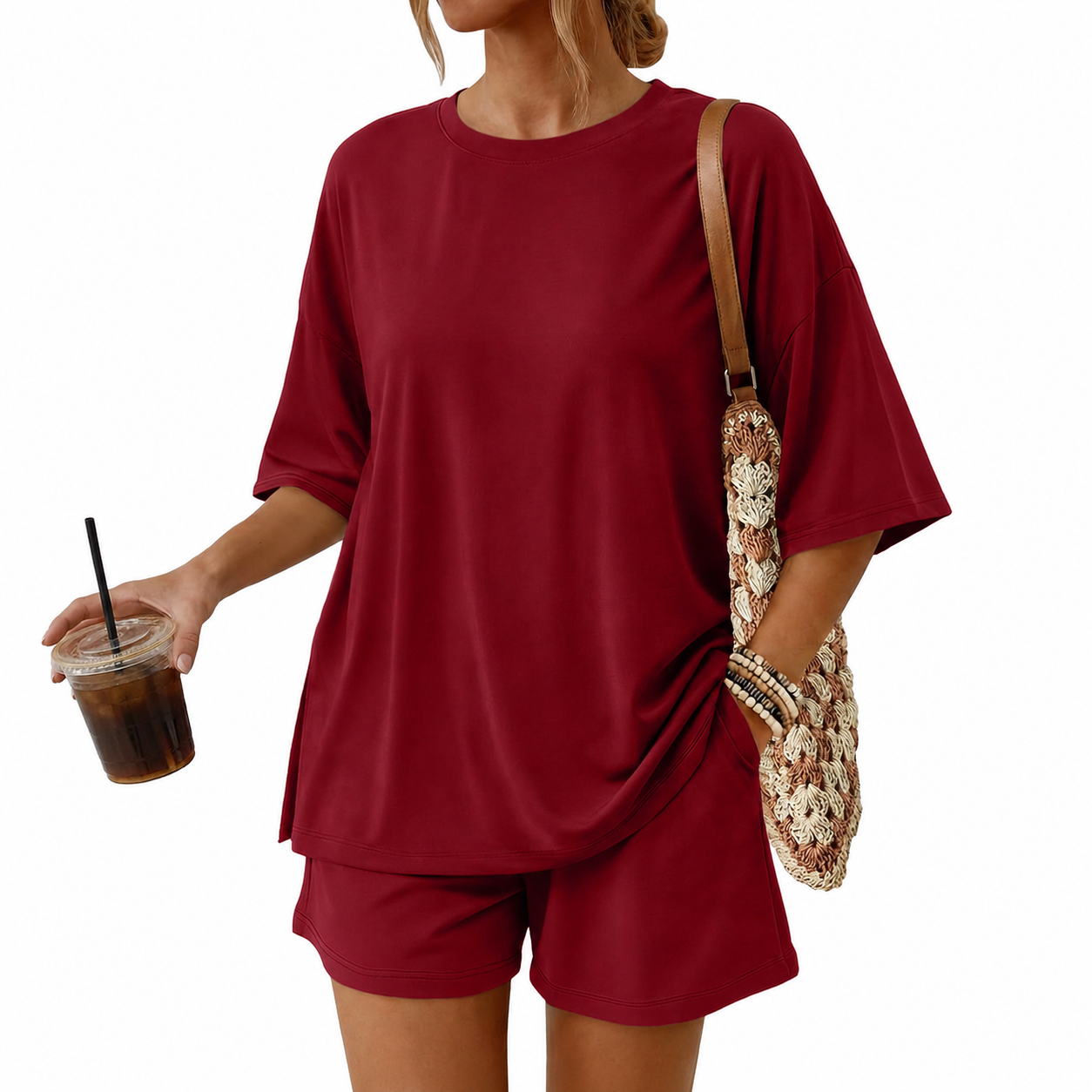 Casual Summer Lounge Set With Pockets For Women