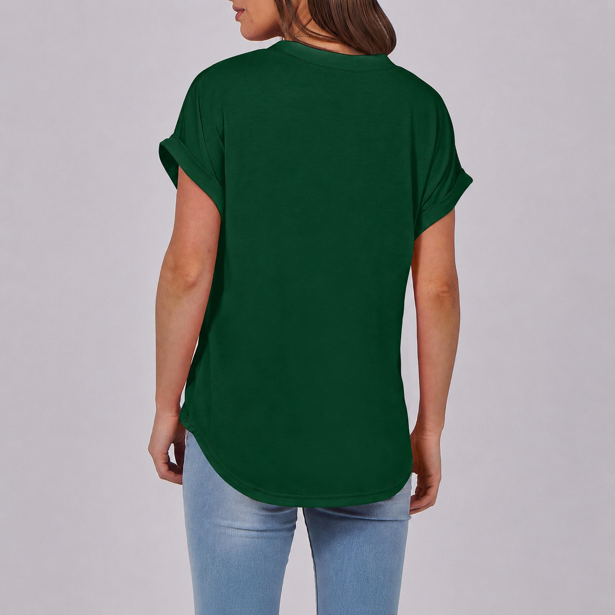 Casual Short Sleeve Henley Top For Women