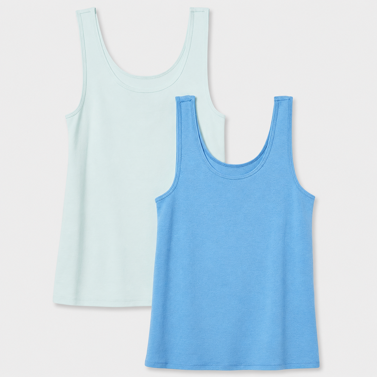 Slim Fit Ribbed Scoop Tank Top For Women