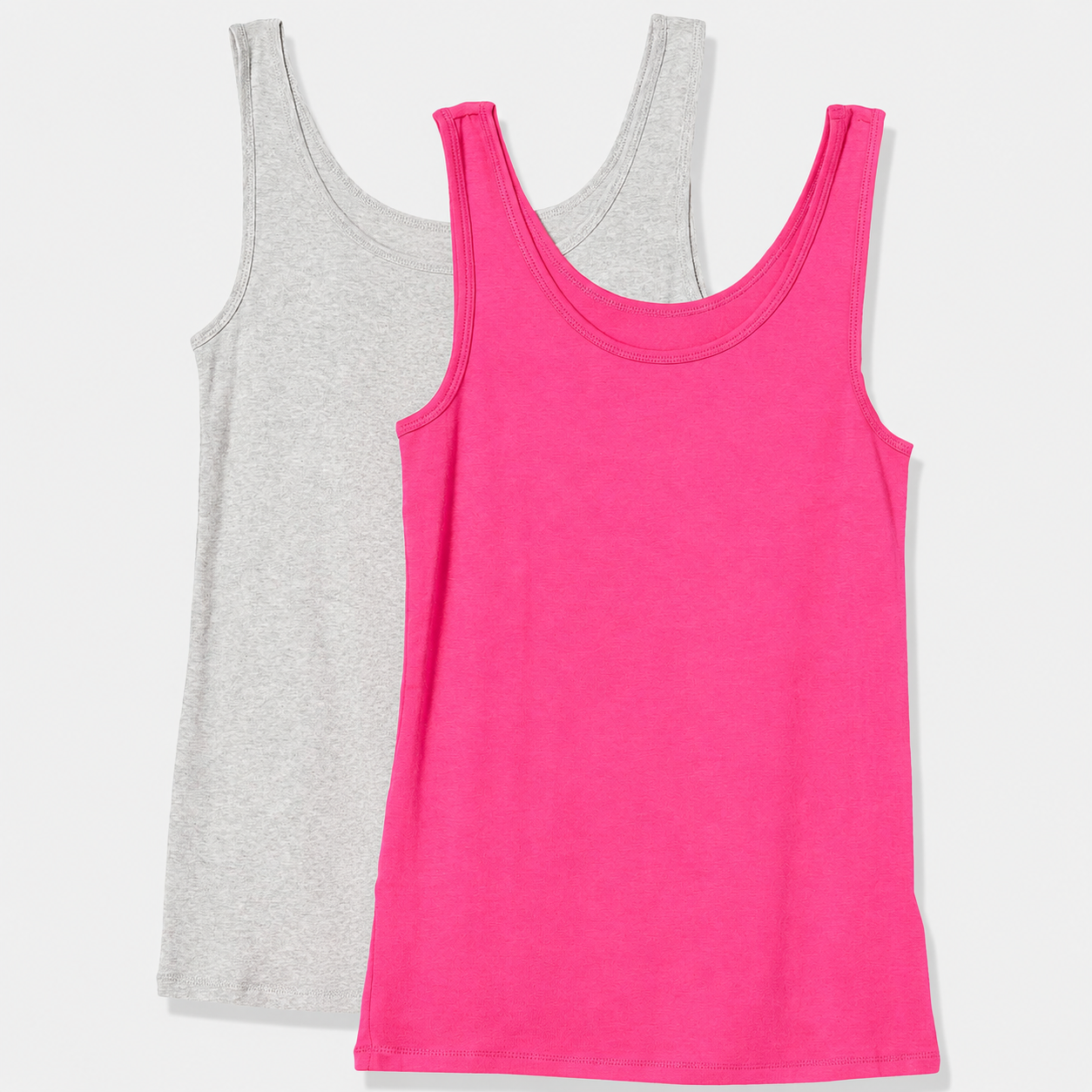 Slim Fit Ribbed Scoop Tank Top For Women