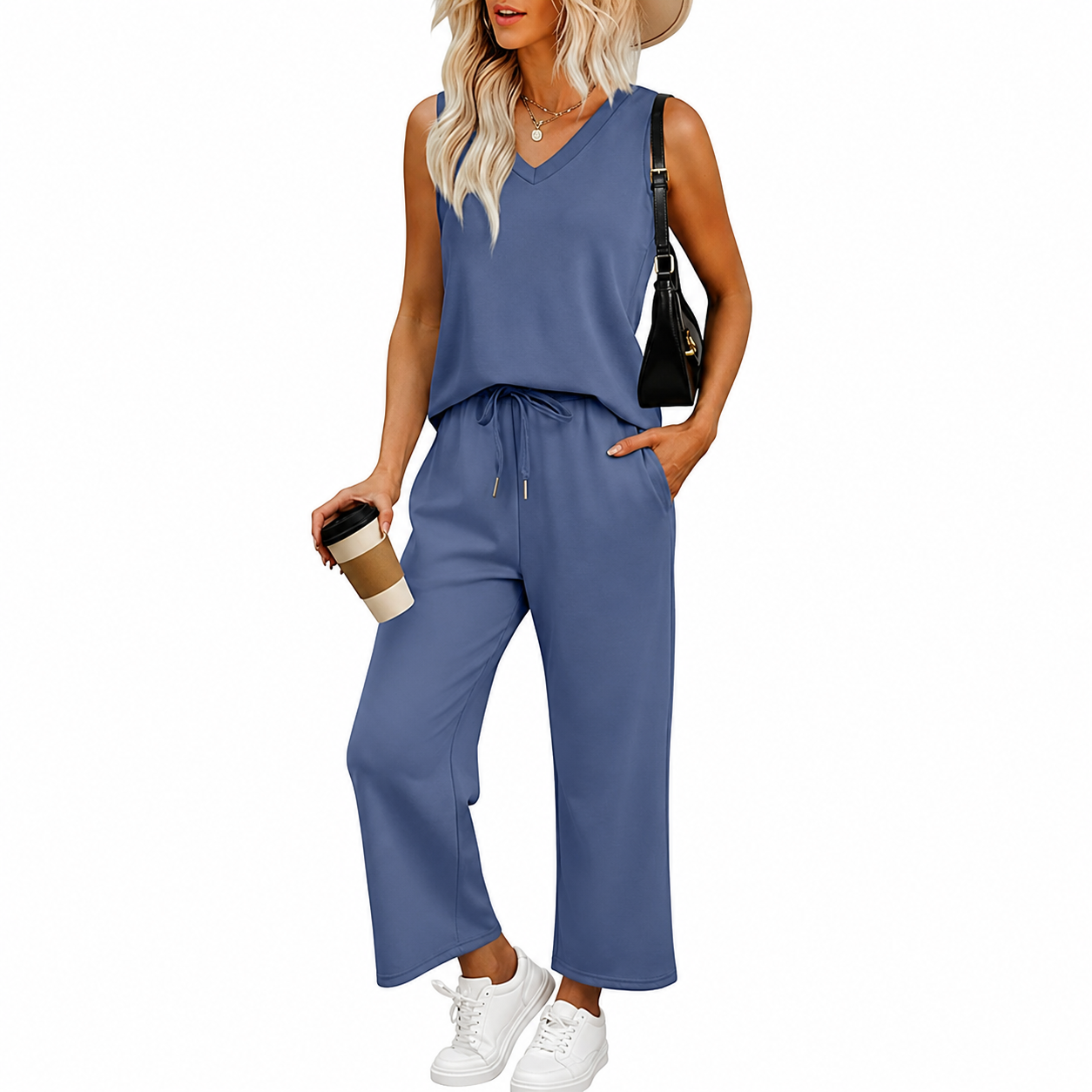  Casual Vacation Two Piece Matching Outfit Set
