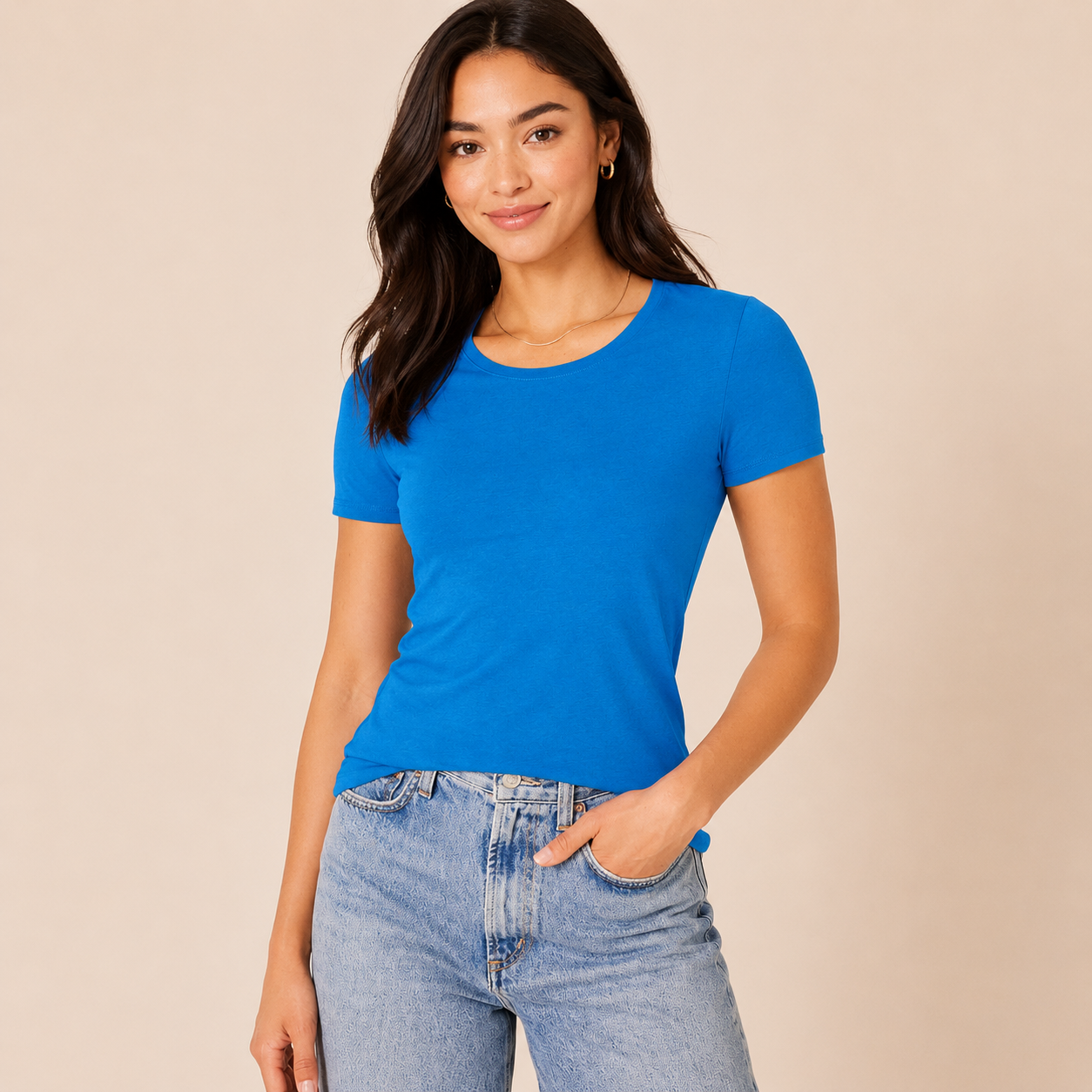 Pack Of 2 Short Sleeve Crewneck T Shirts For Women