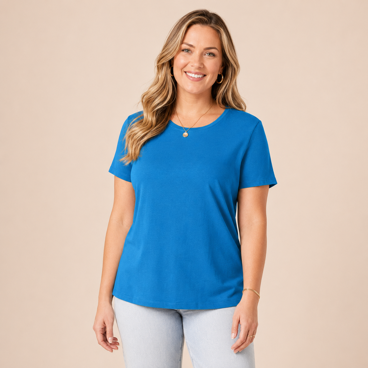Pack Of 2 Short Sleeve Crewneck T Shirts For Women