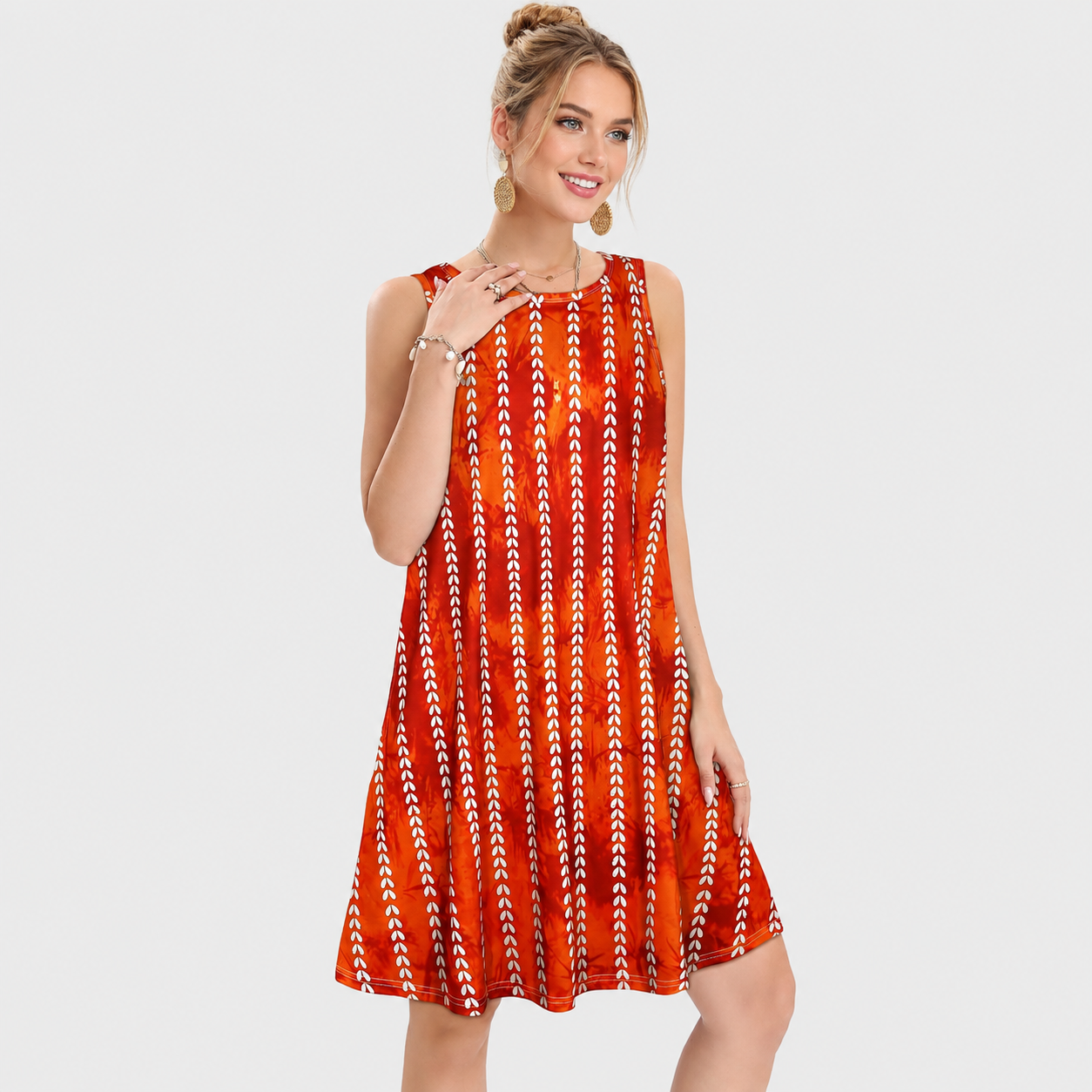 Casual Loose Fit Beach Dress With Pockets For Women