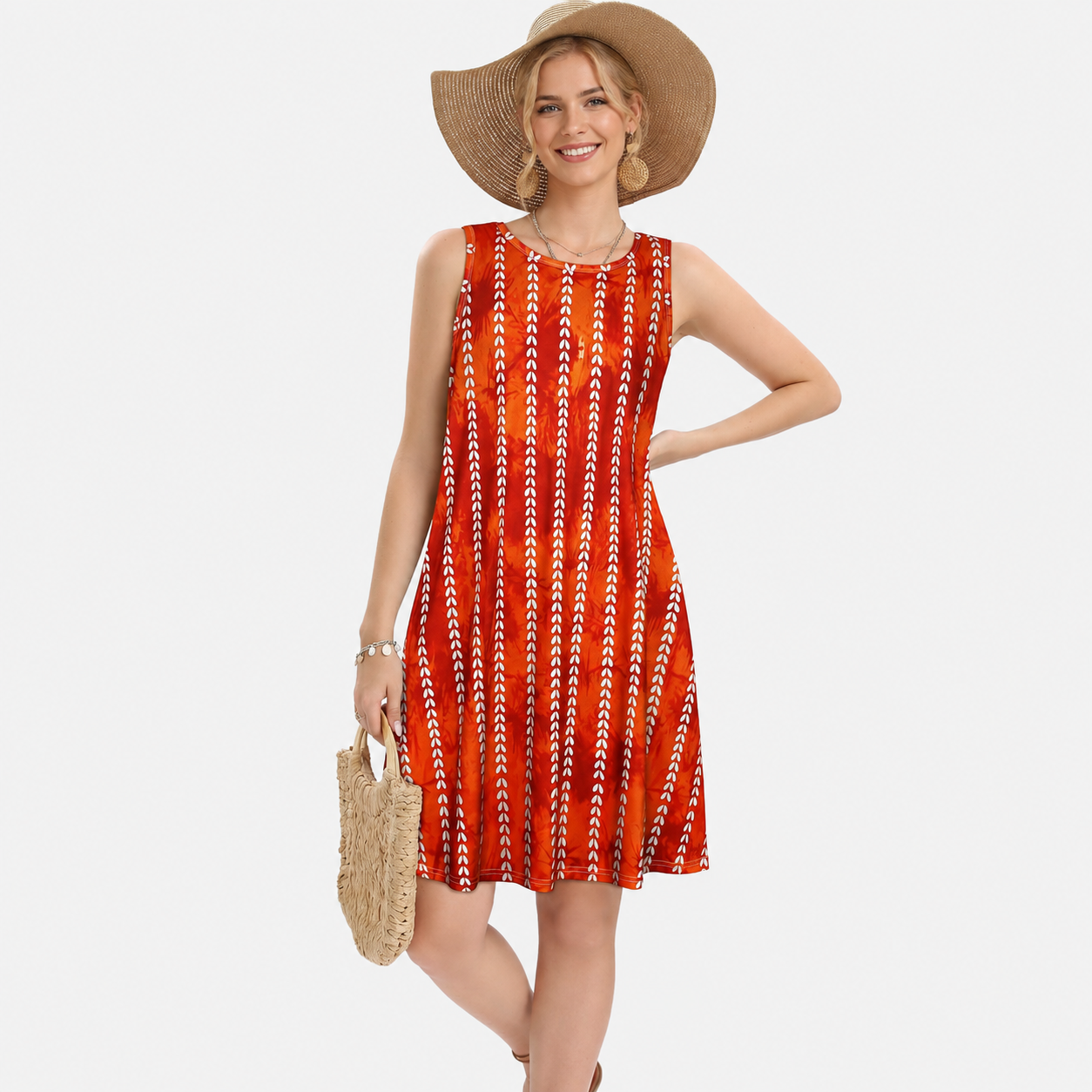 Casual Loose Fit Beach Dress With Pockets For Women