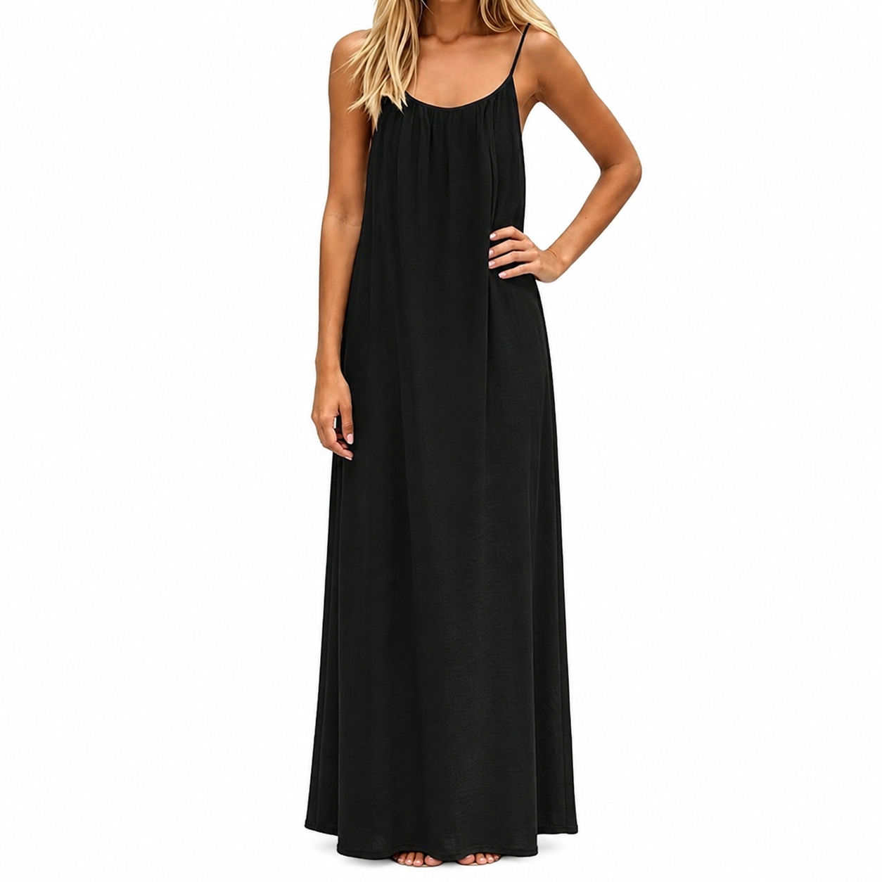 Sleeveless Summer Long Cami Lounge Dress For Women