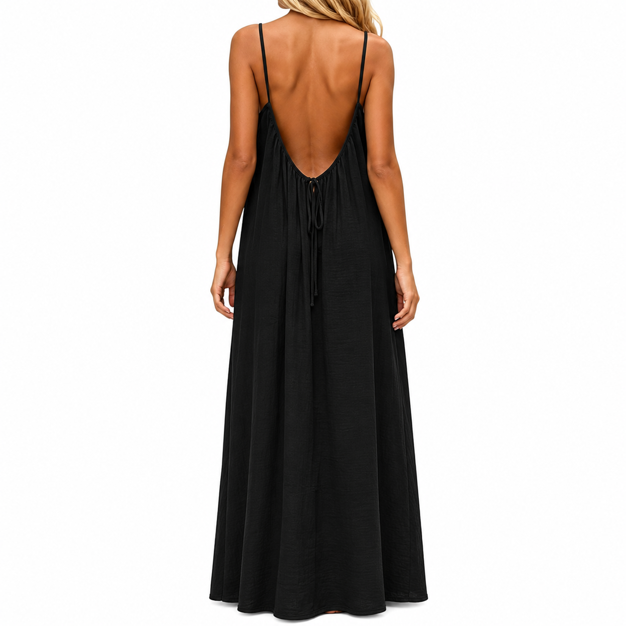 Sleeveless Summer Long Cami Lounge Dress For Women