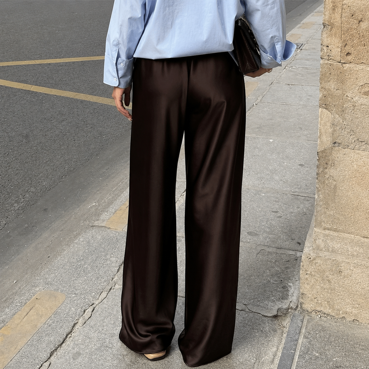 Wide Fit High Rise Long Pants For Women