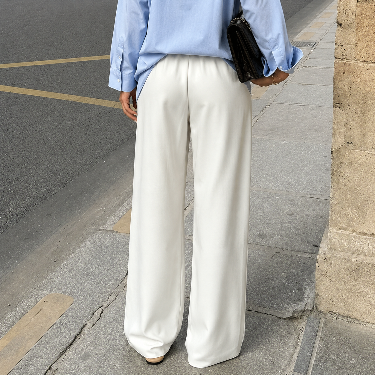 Wide Fit High Rise Long Pants For Women