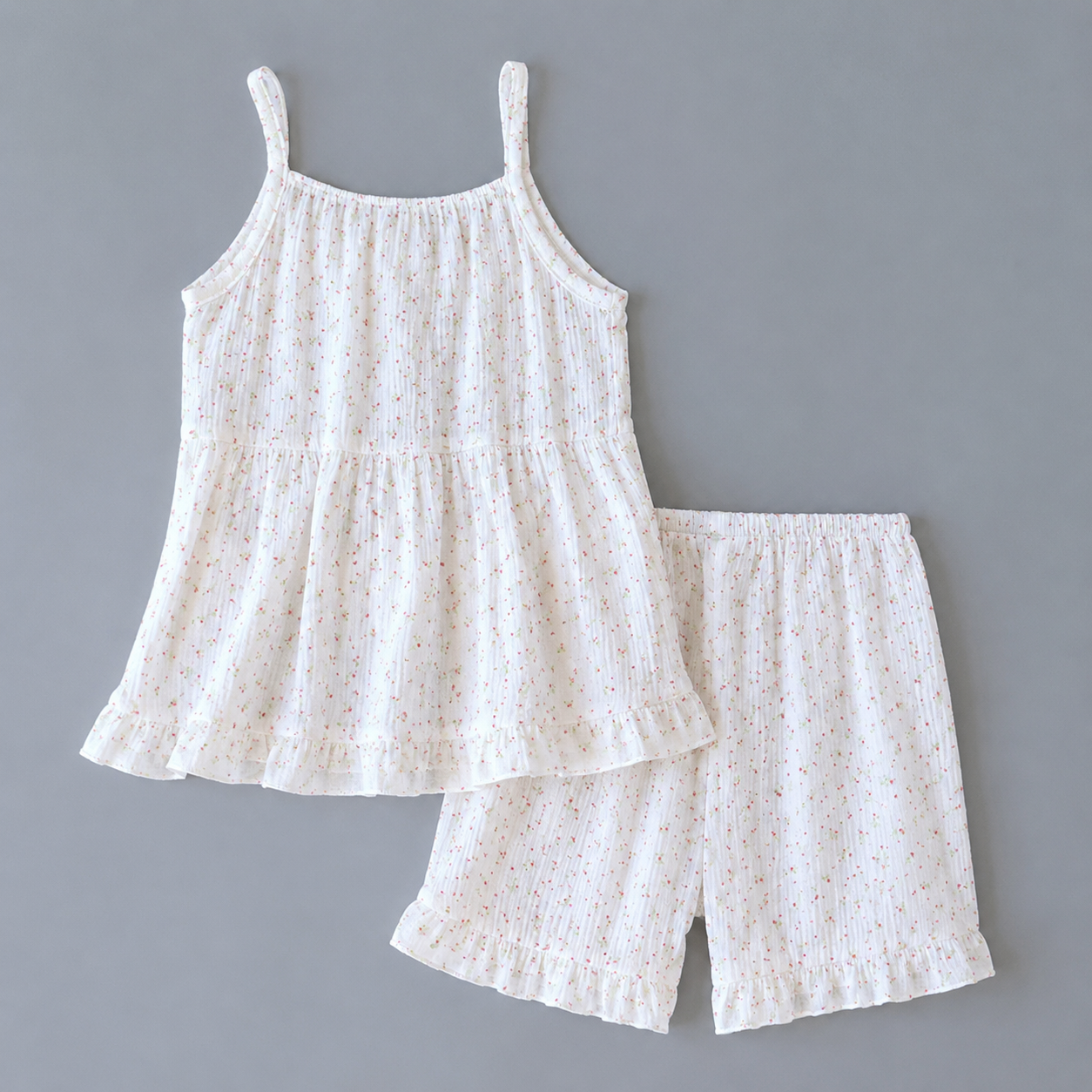 Lightweight Sleeveless Printed Nightgown With Spaghetti Straps For Women
