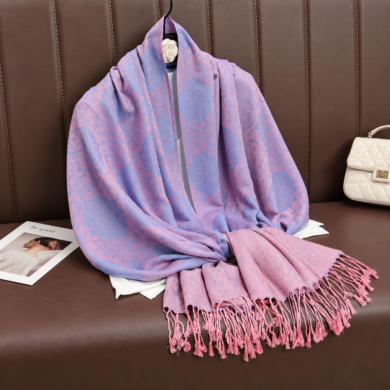 Fashionable Paisley Pattern Print Jacquard Shawl For Women