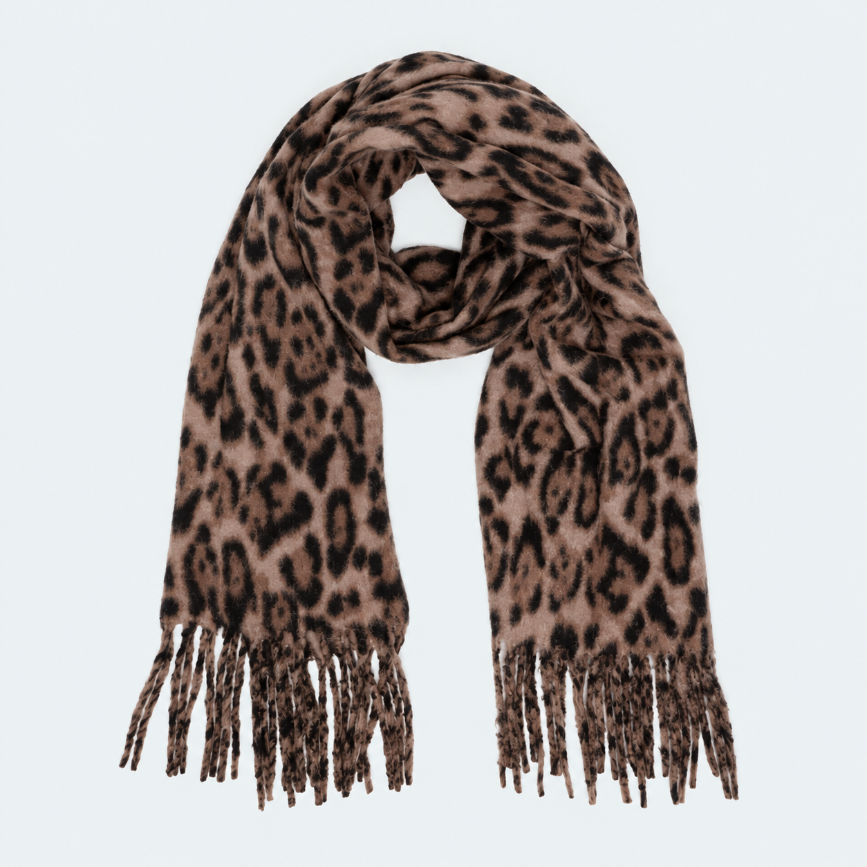 Chunky Leopard Print Scarf For Women