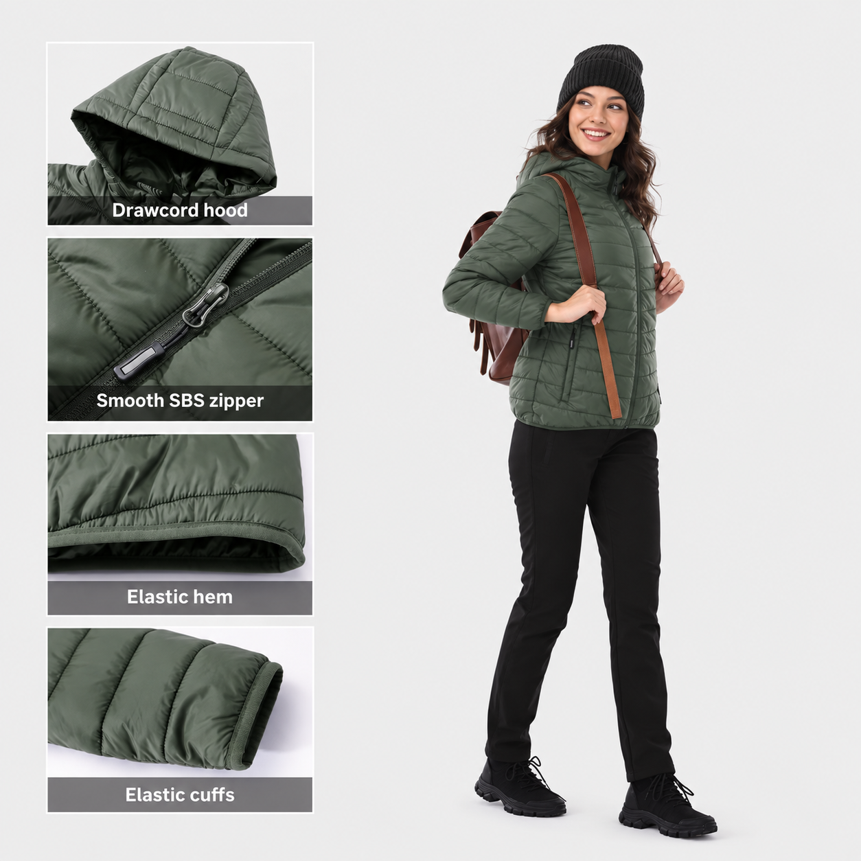 Outdoor Packable Winter Jacket For Women