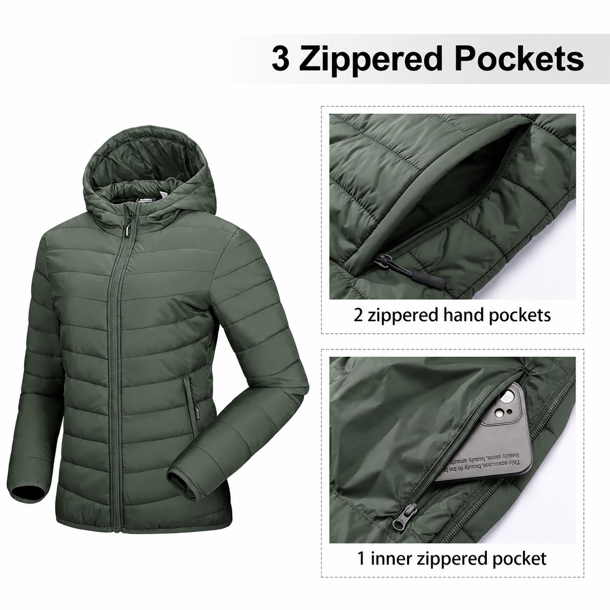Outdoor Packable Winter Jacket For Women