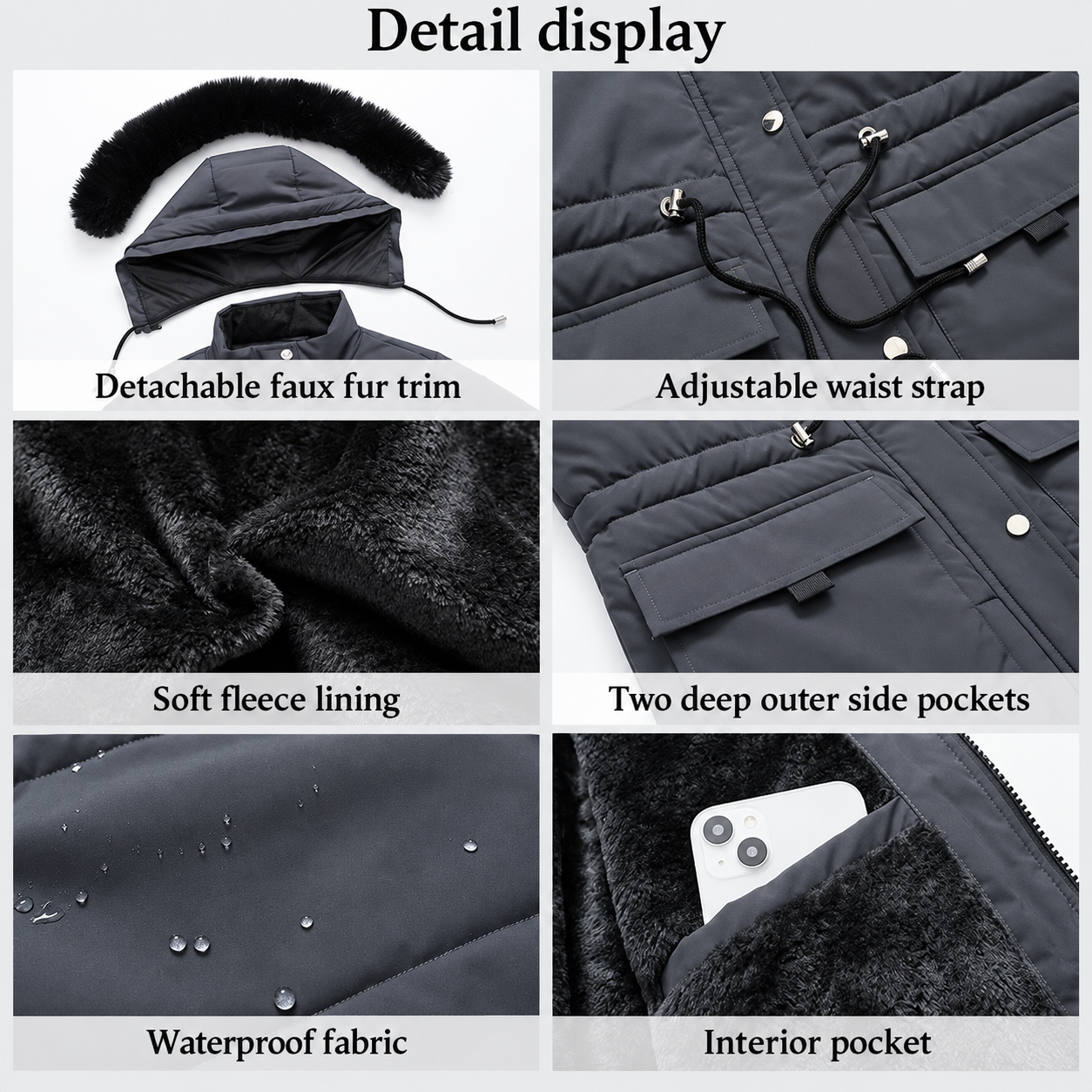 Casual Thickened Winter Puffer Jacket For Women