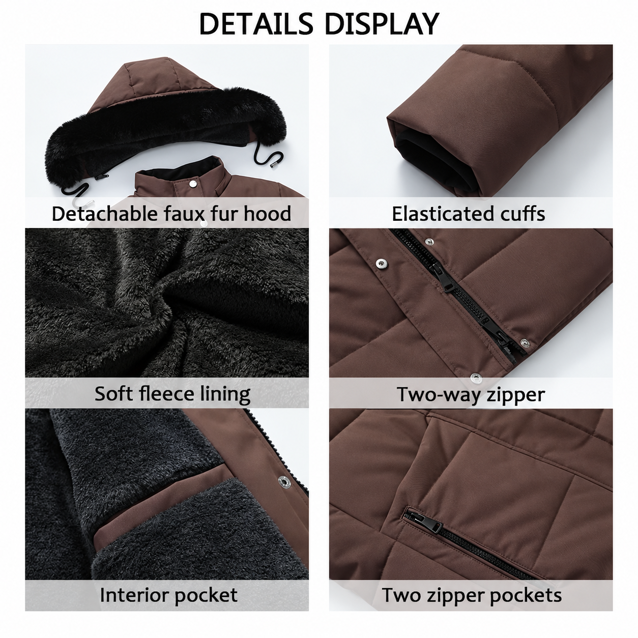 Casual Warm Winter Waterproof Puffer Coat For Women