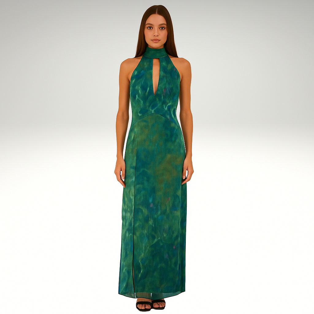 Irises Garden Maxi Dress