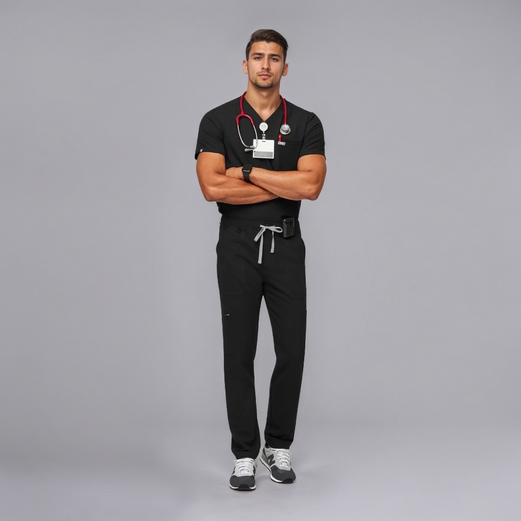 Comfortable Scrub Set For Men With Three Pocket Top And Pants
