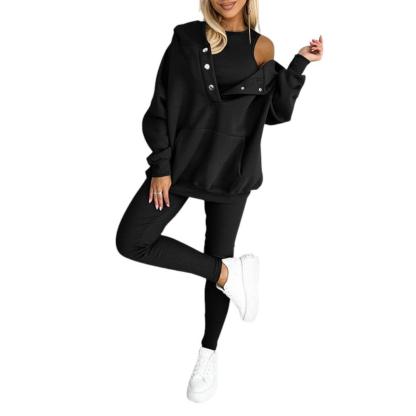 Cozy Knit Lounge Set With Textured Leggings And Hoodie