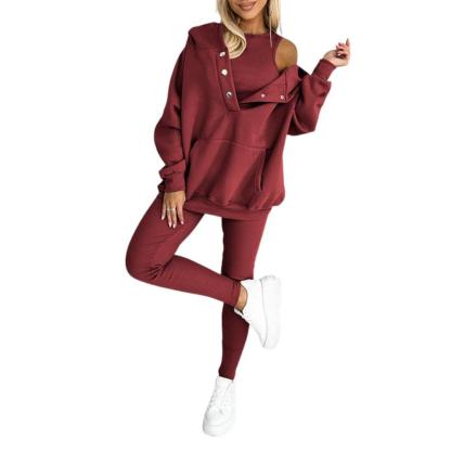 Cozy Knit Lounge Set With Textured Leggings And Hoodie