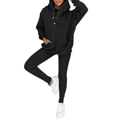Cozy Knit Lounge Set With Textured Leggings And Hoodie