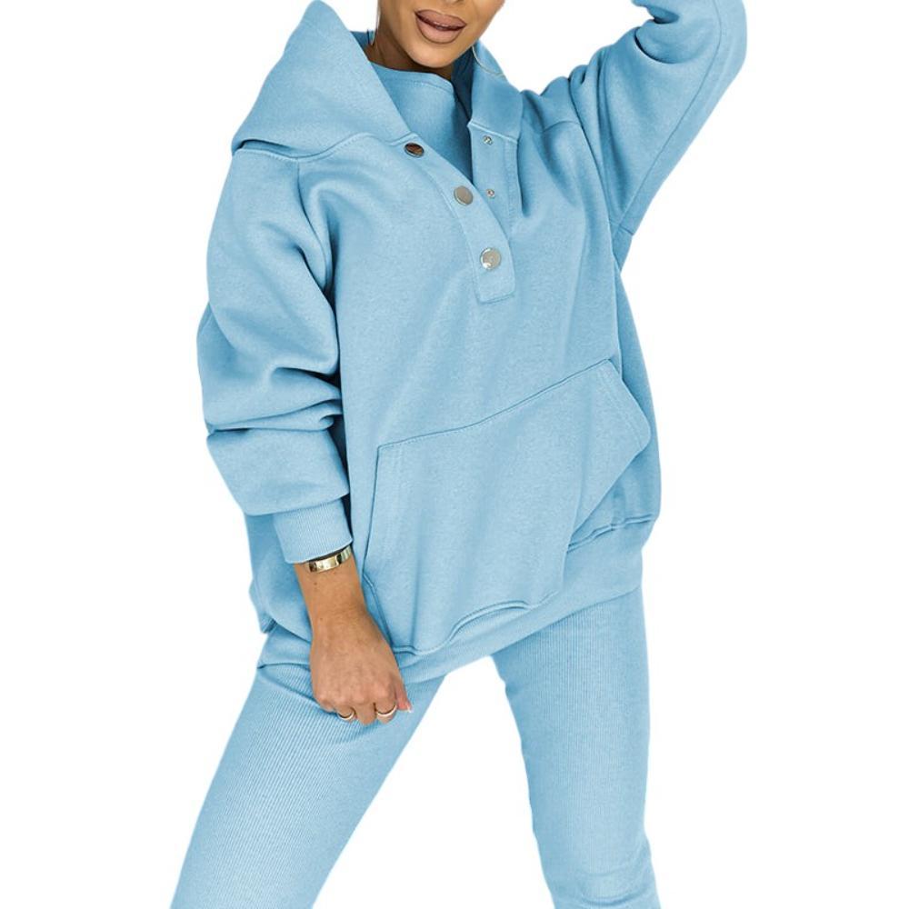 Cozy Knit Lounge Set With Textured Leggings And Hoodie