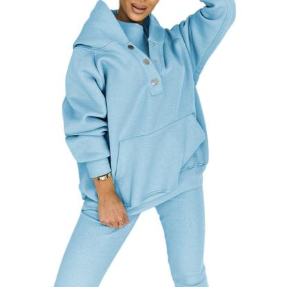 Cozy Knit Lounge Set With Textured Leggings And Hoodie