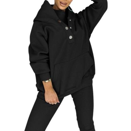 Cozy Knit Lounge Set With Textured Leggings And Hoodie