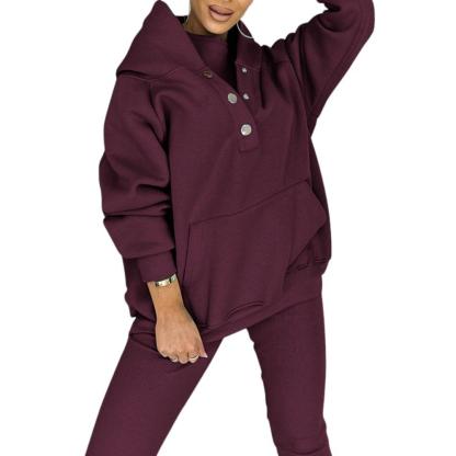 Cozy Knit Lounge Set With Textured Leggings And Hoodie
