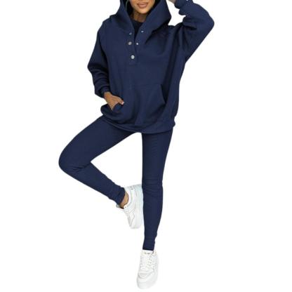 Cozy Knit Lounge Set With Textured Leggings And Hoodie