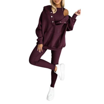 Cozy Knit Lounge Set With Textured Leggings And Hoodie