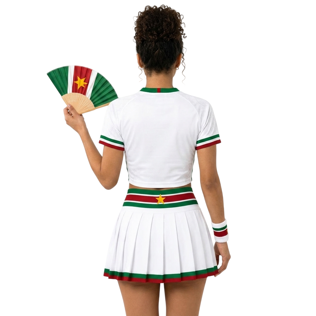 FIFA 2026 Suriname Football Themed Two Piece Skirt Set For Women