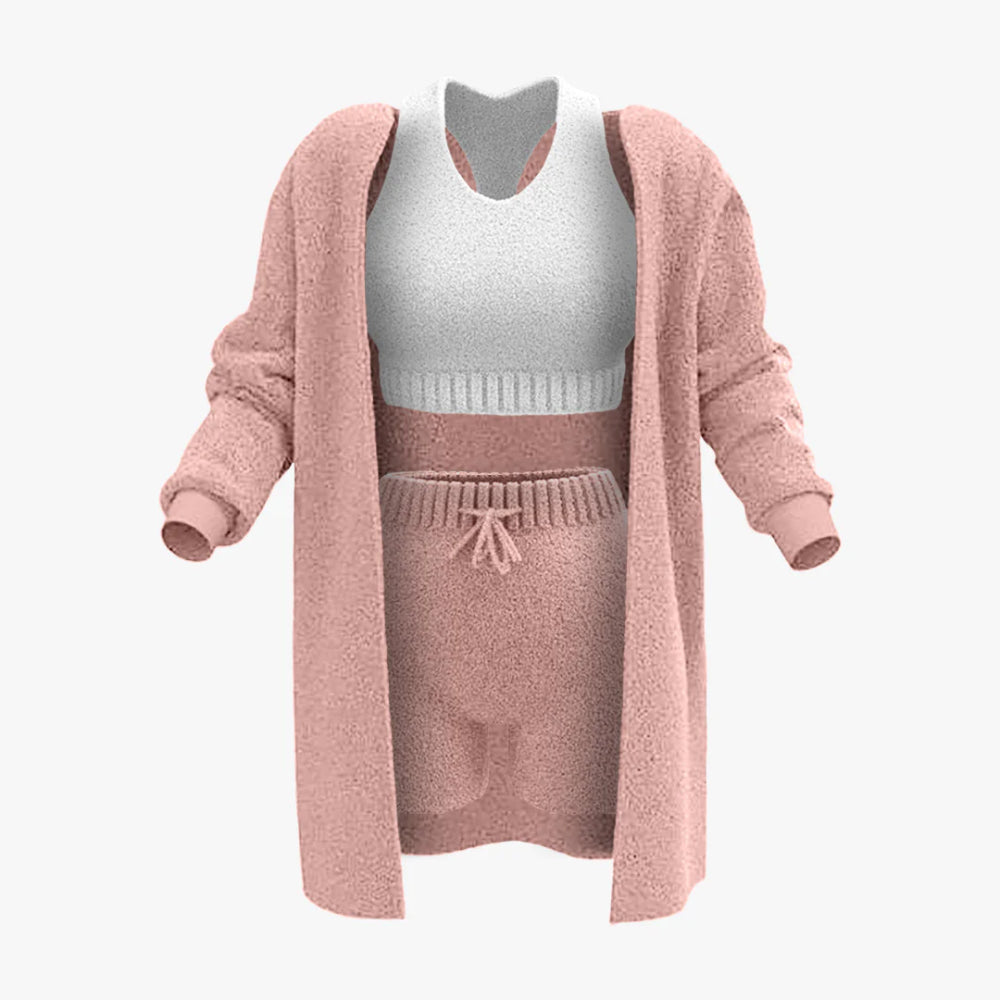 Elegant Cozy Knit Matching Set-My Comfy Blouse